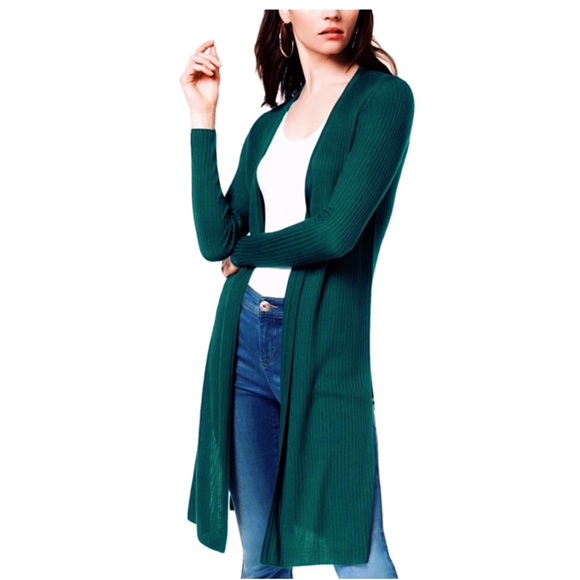 INC International Concepts Sweaters - Forest Rib-Knit Open Duster Cardigan INC